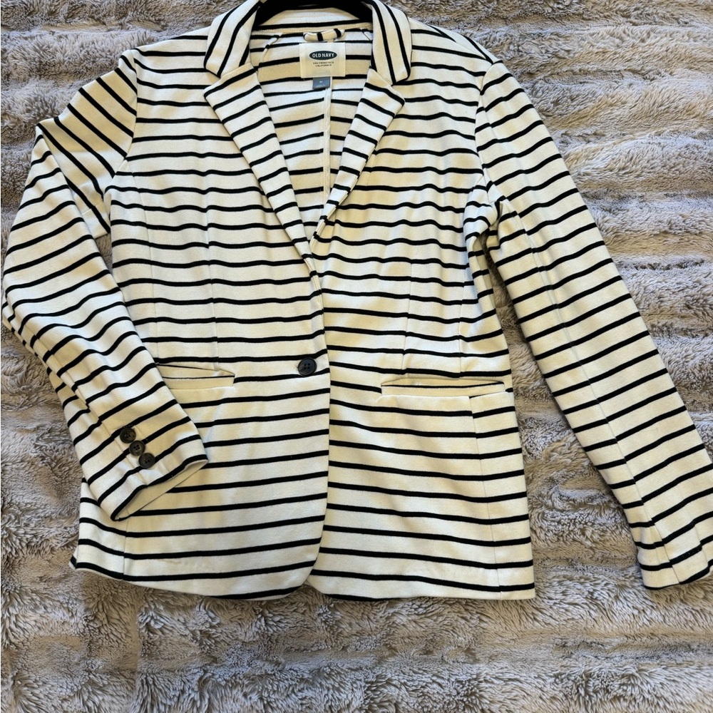 Old Navy Women’s Striped Ponte-Knit Blazer